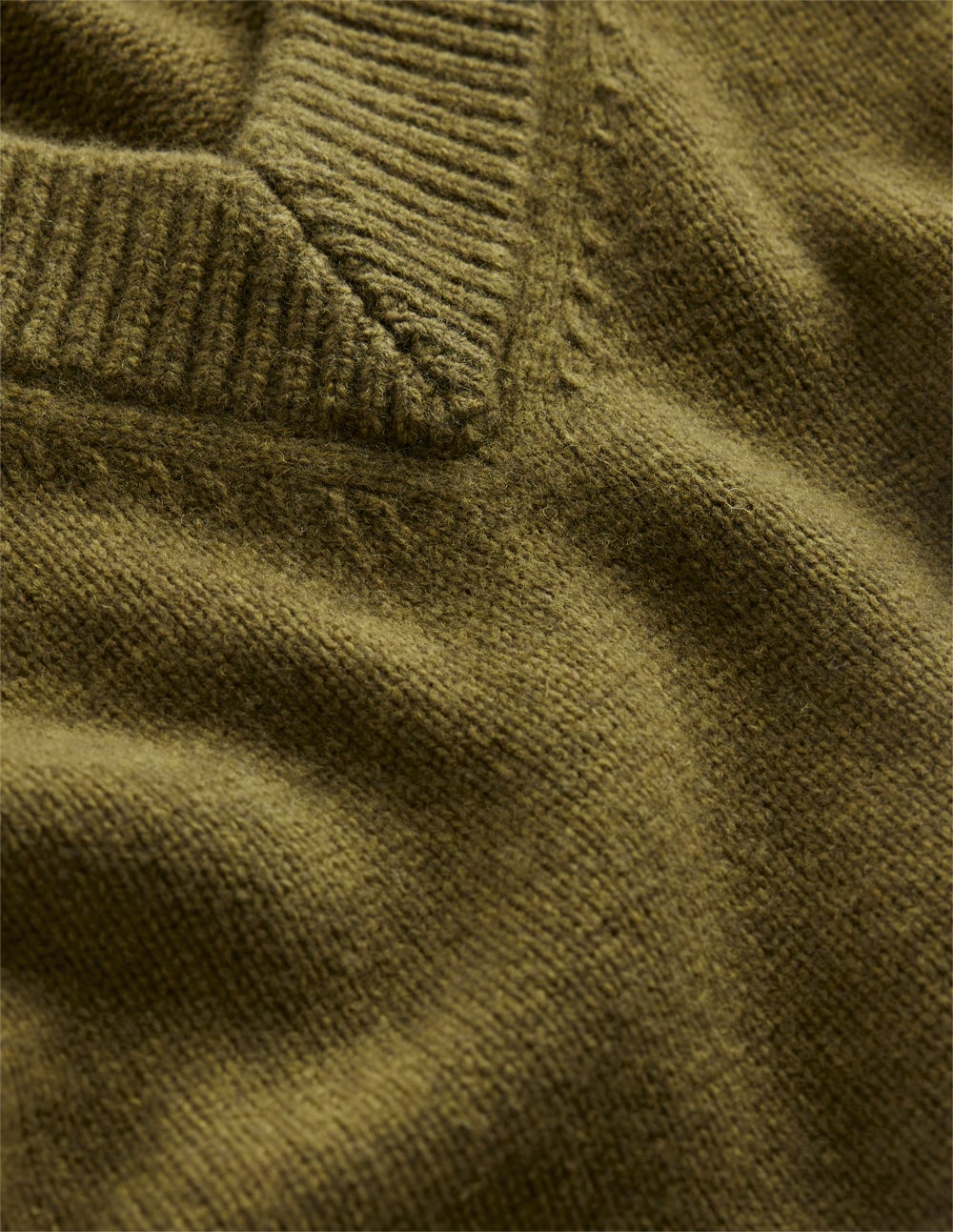 Marion Merino V-neck Sweater-Promenade Green Melange