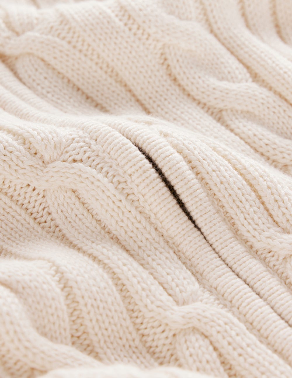 Lucy Half-zip Sweater-Warm Ivory Cable