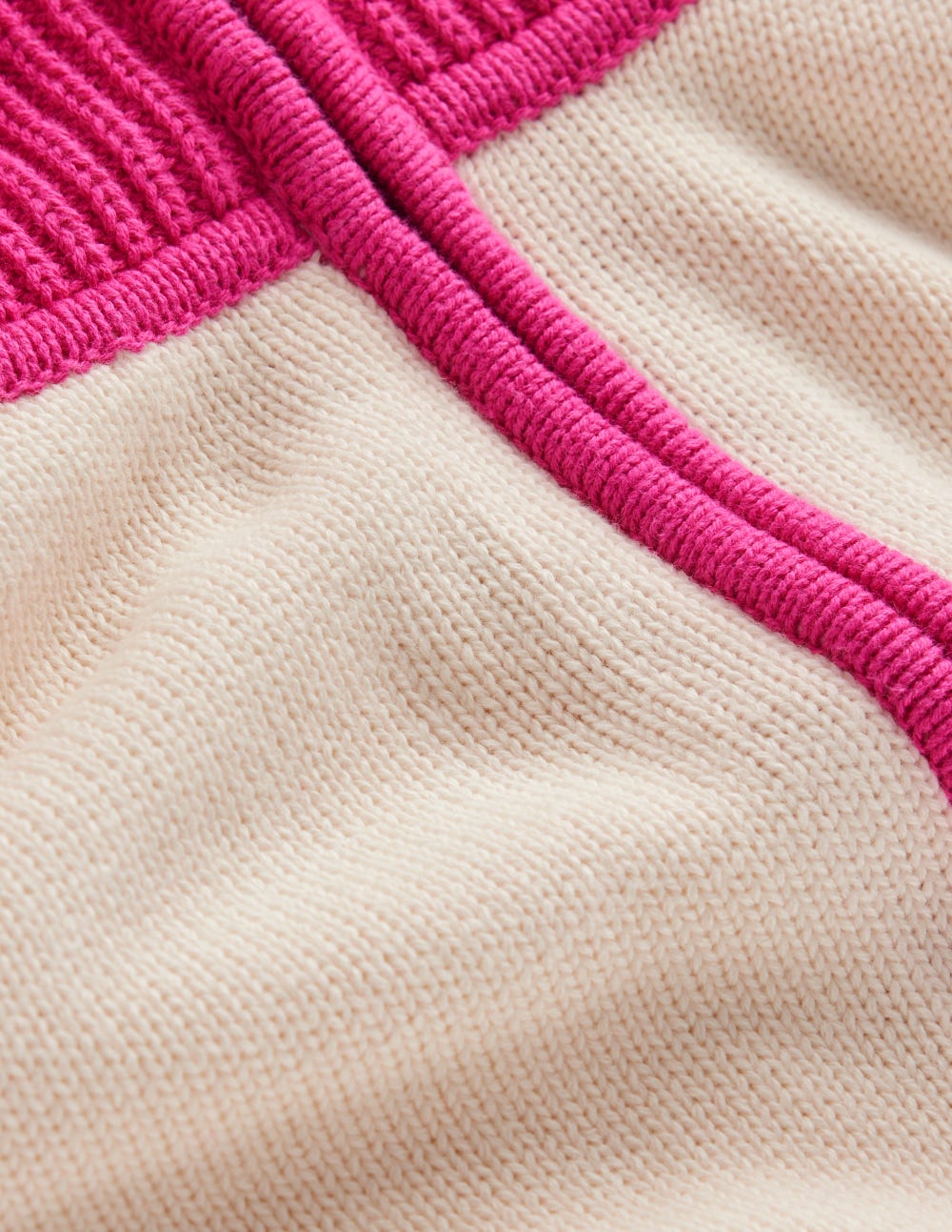 Lucy Half-zip Sweater-Warm Ivory, Red