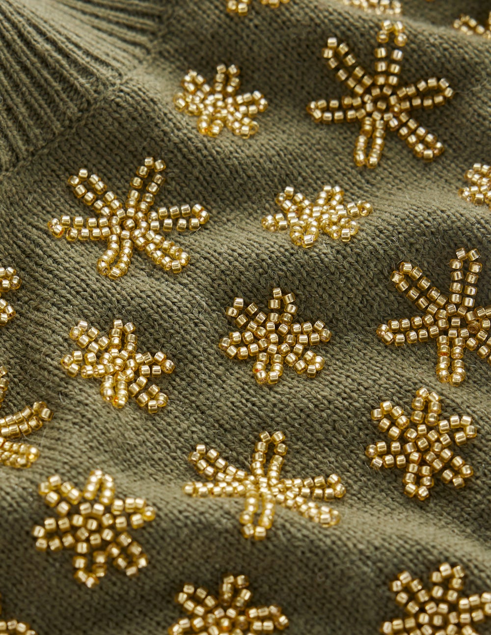 Elizabeth Embellished Sweater-Kale Leaf