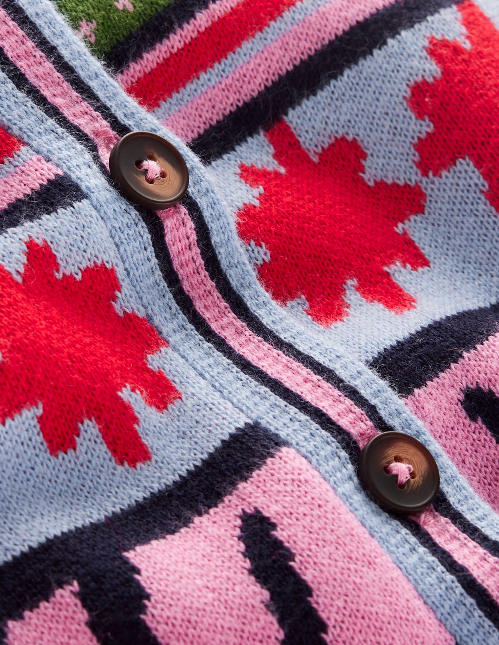 Long Jacquard Cardigan-Navy Tigers