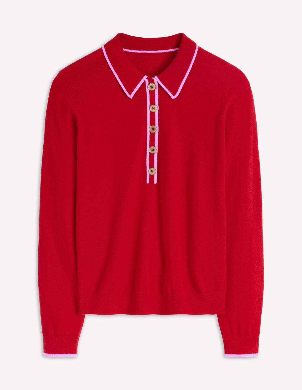Liz Henley Jumper-Salsa Red