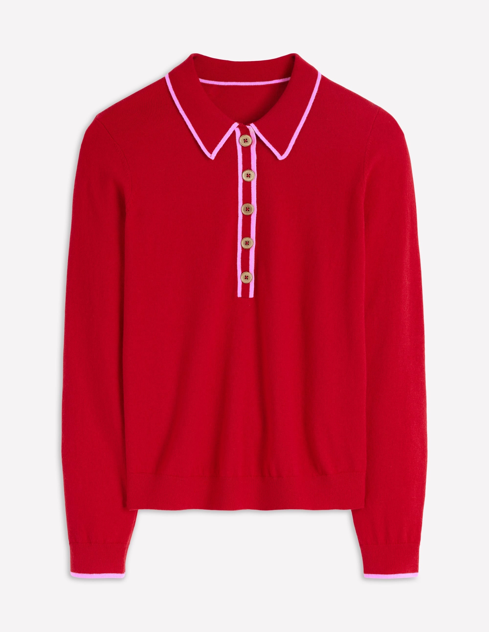 Liz Henley Jumper-Salsa Red