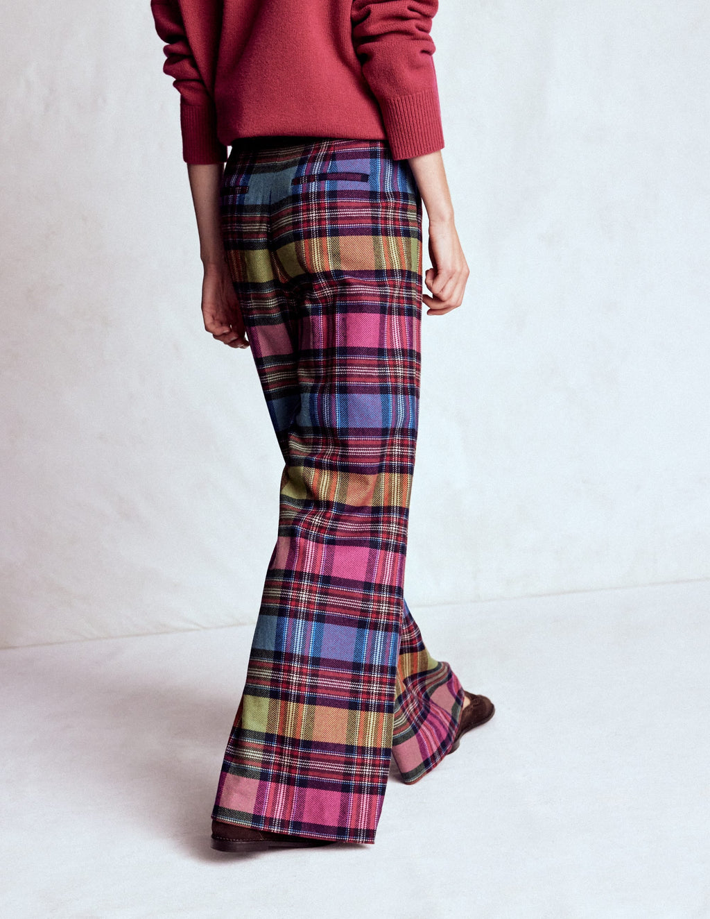 Kensington Tailored Pants-Multi Blanket Check