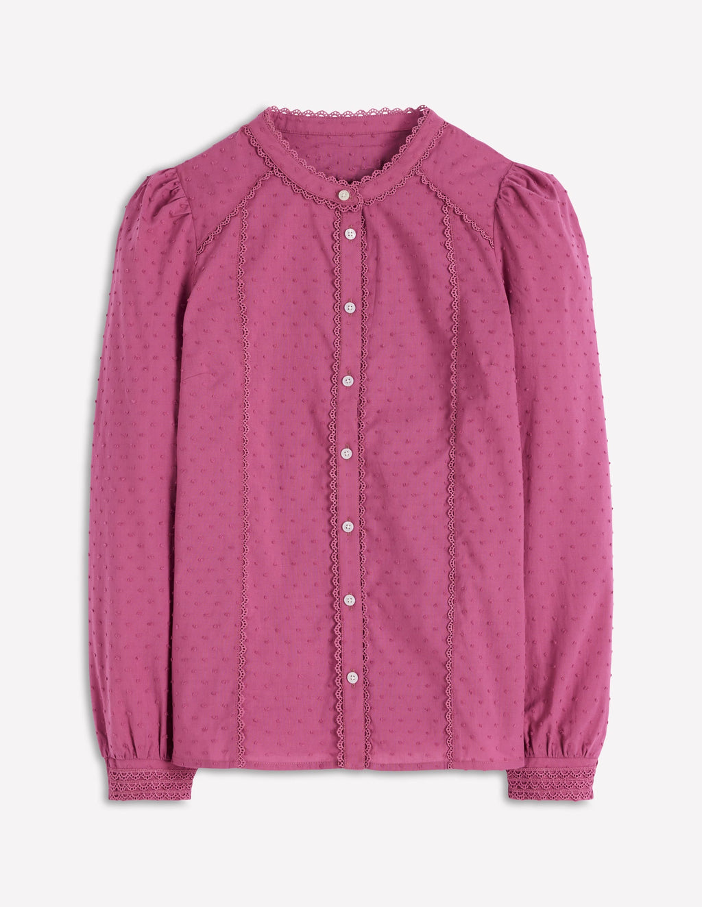 Rhea Cotton Dobby Top-Purple Damson