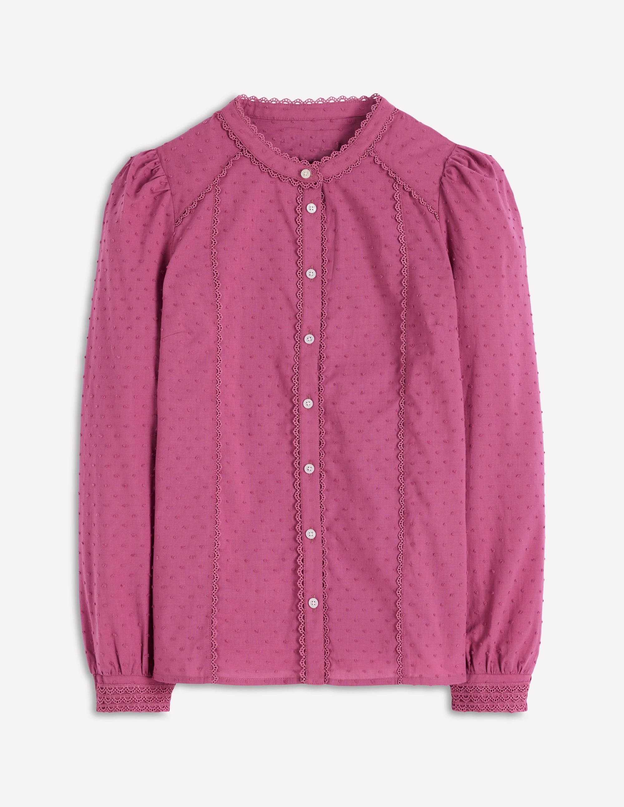 Rhea Cotton Dobby Top-Purple Damson