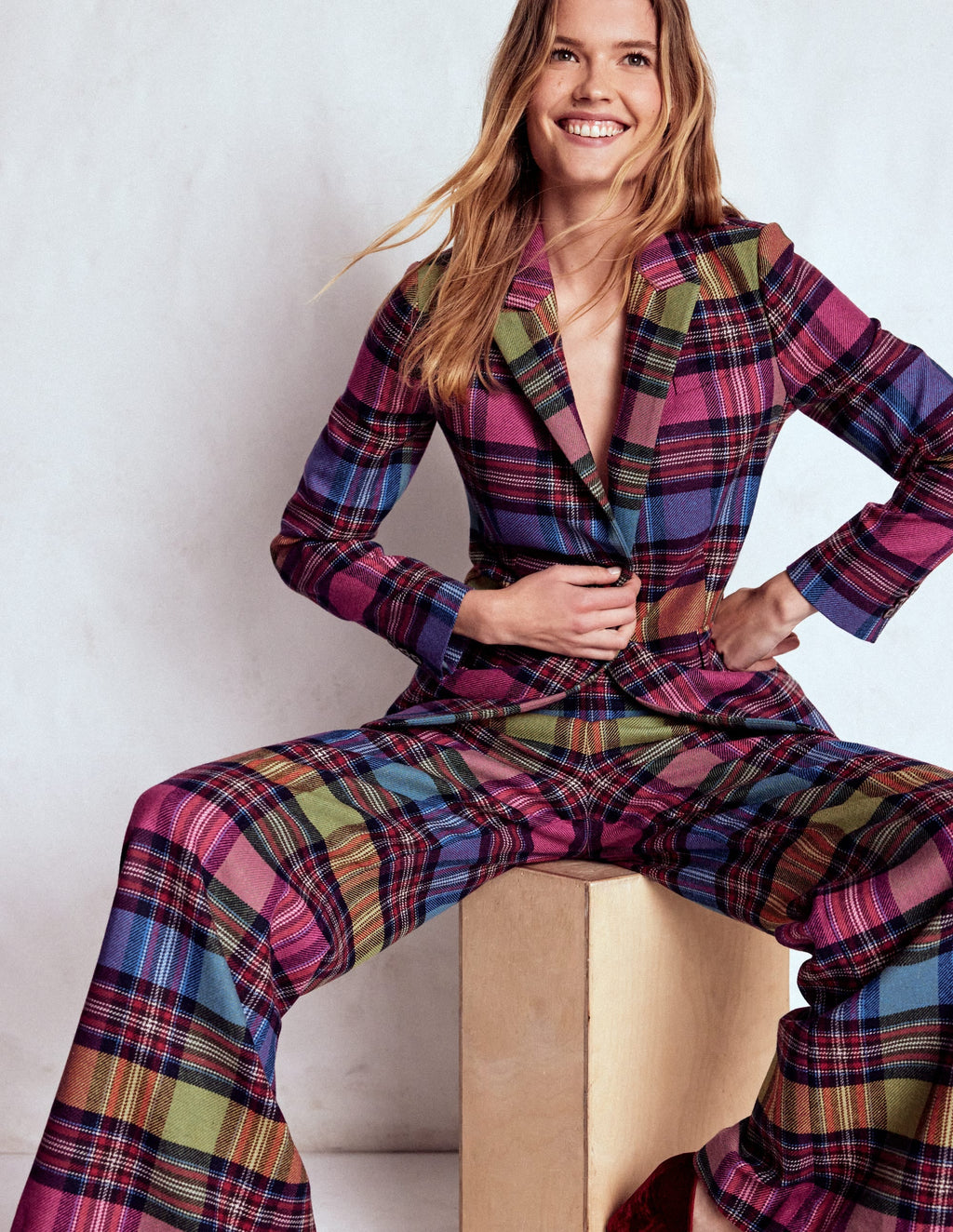 Woodbridge Check Blazer-Multi Blanket Check