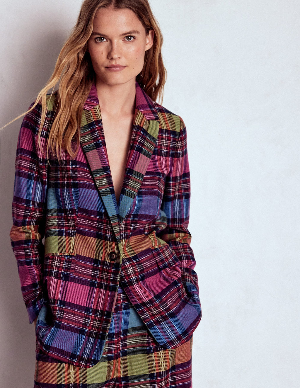Woodbridge Check Blazer-Multi Blanket Check