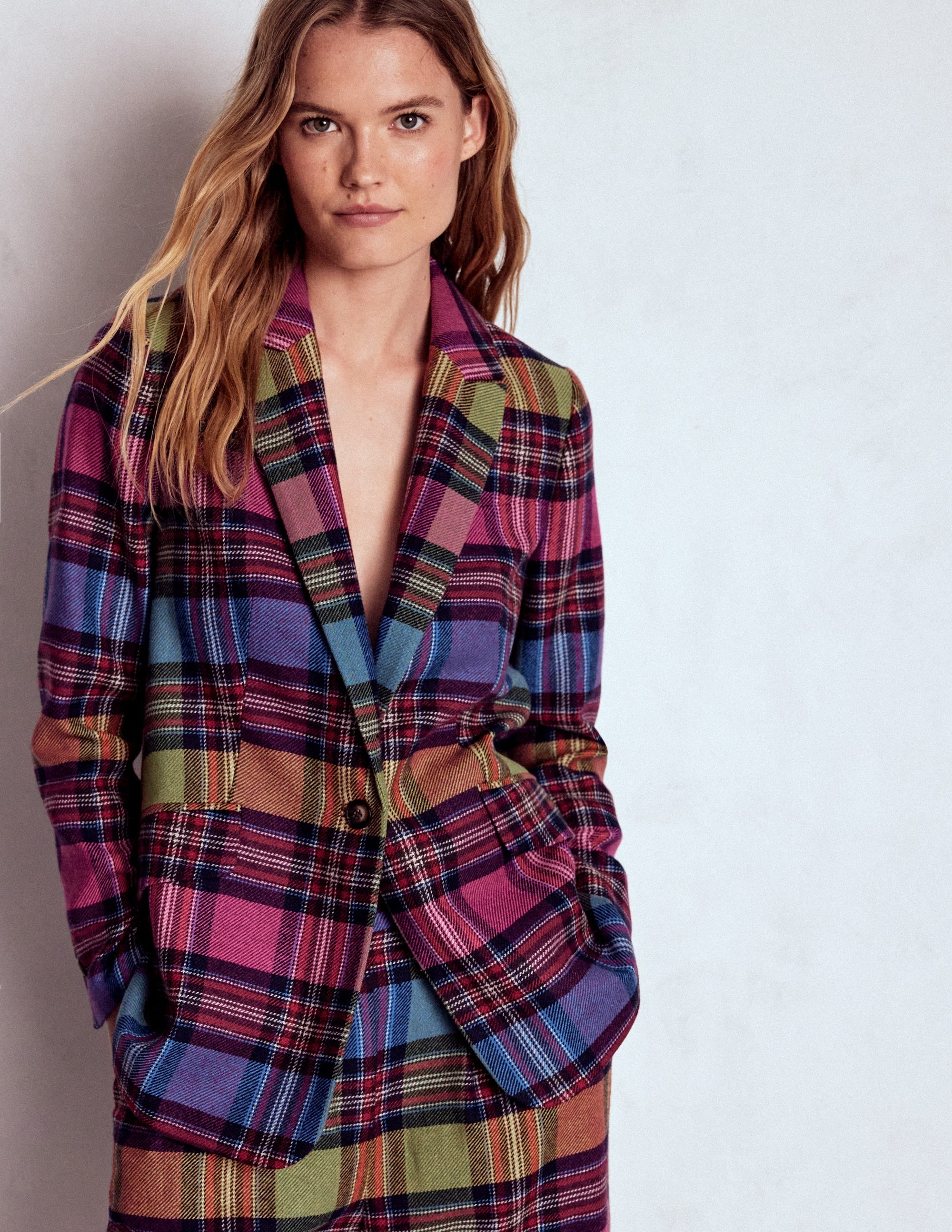 Woodbridge Check Blazer-Multi Blanket Check