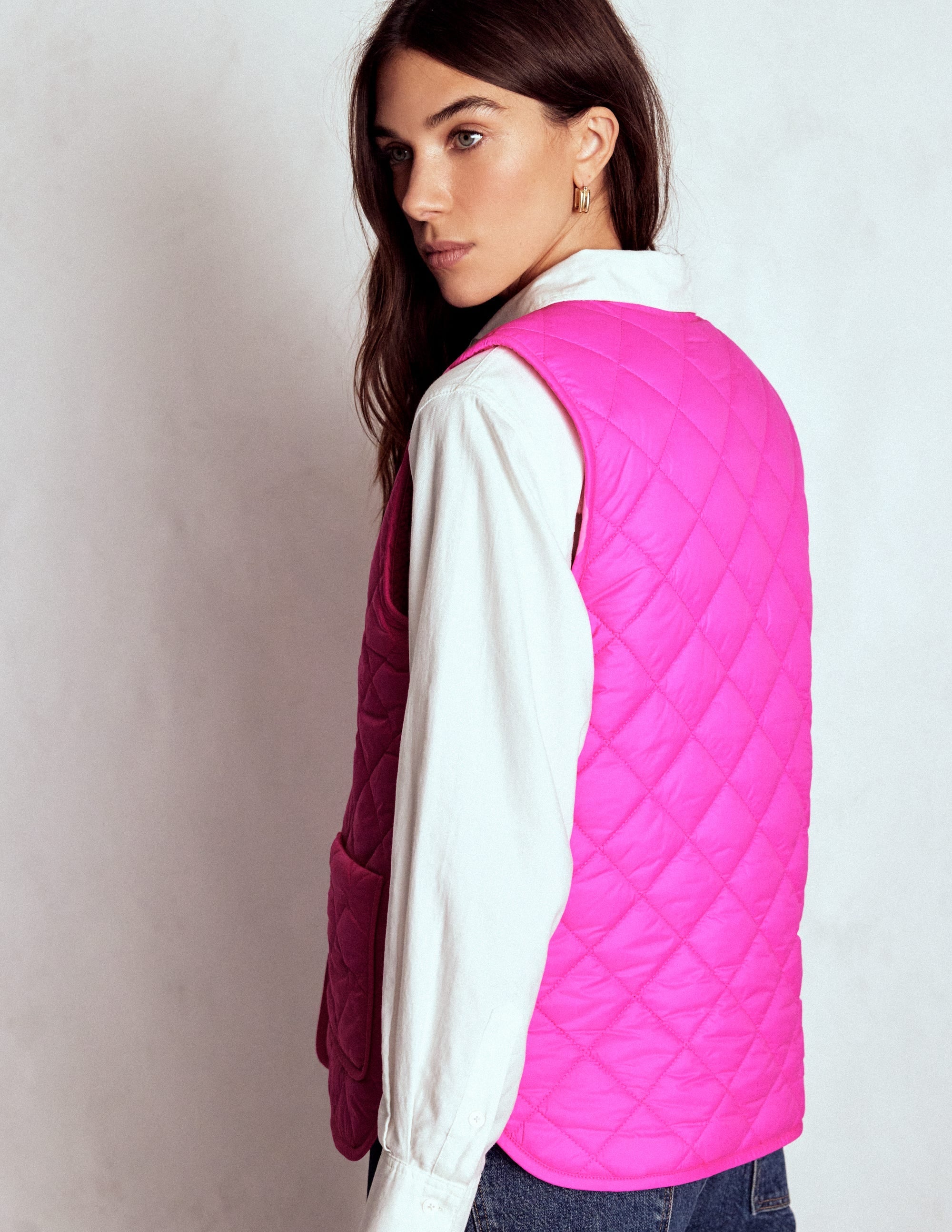 Clerkenwell Reversible Gilet-Pink Ribbon