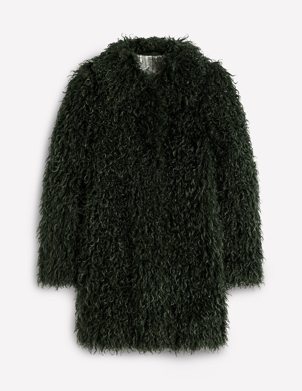Faux Fur Coat-Kale Leaf, Faux Fur