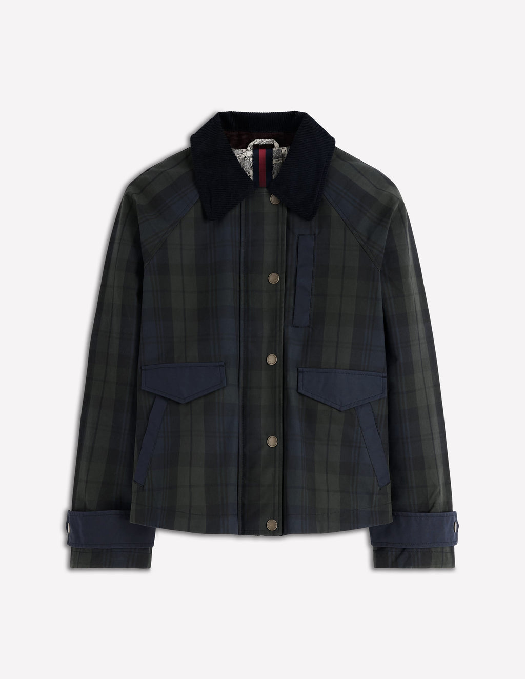 Raglan Wax Jacket-BLACKWATCH