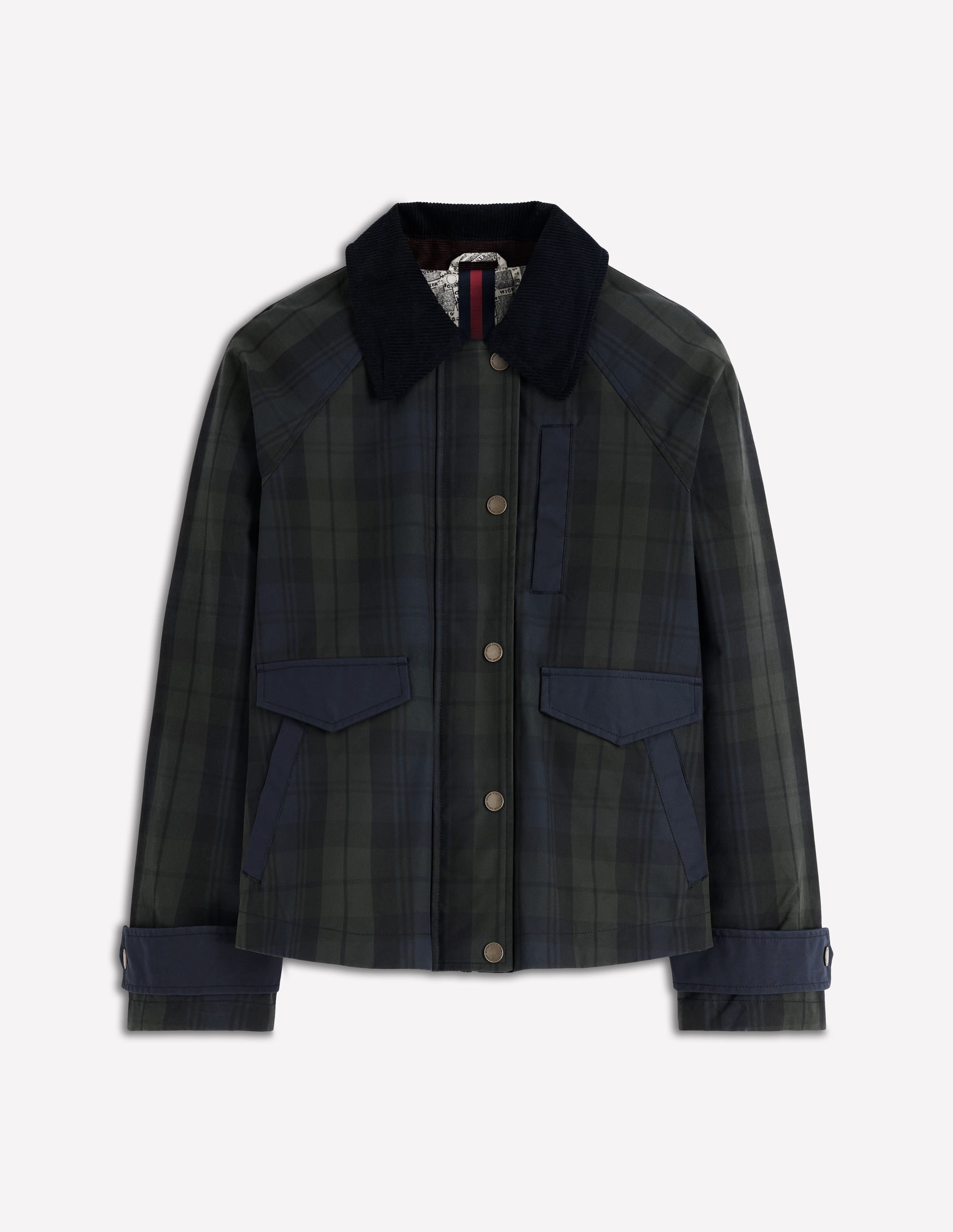 Raglan Wax Jacket-BLACKWATCH