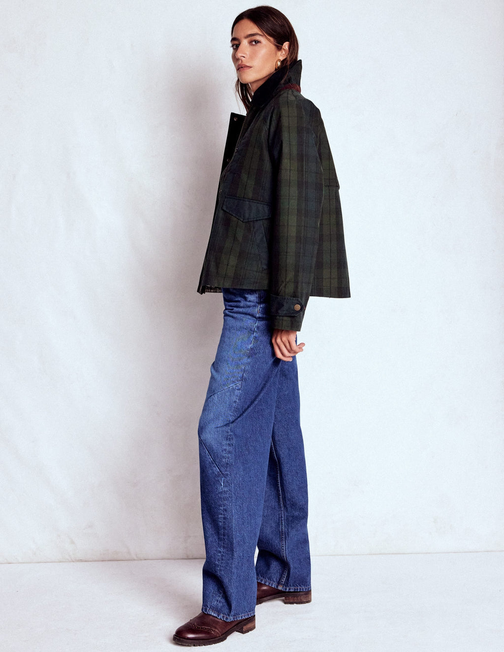 Raglan Wax Jacket-BLACKWATCH