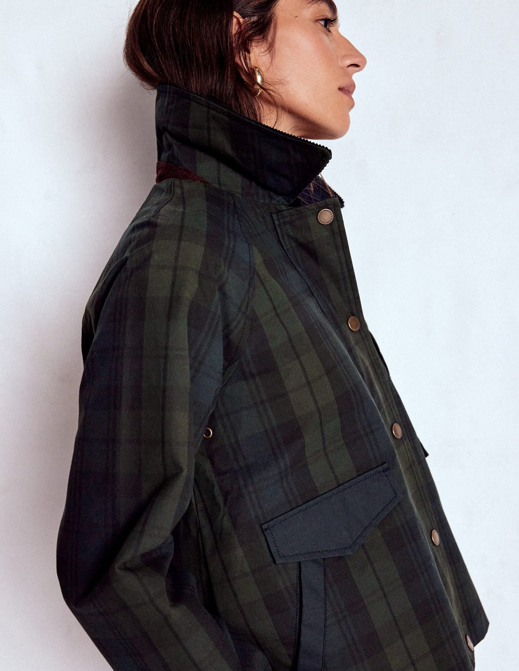 Raglan Wax Jacket-BLACKWATCH