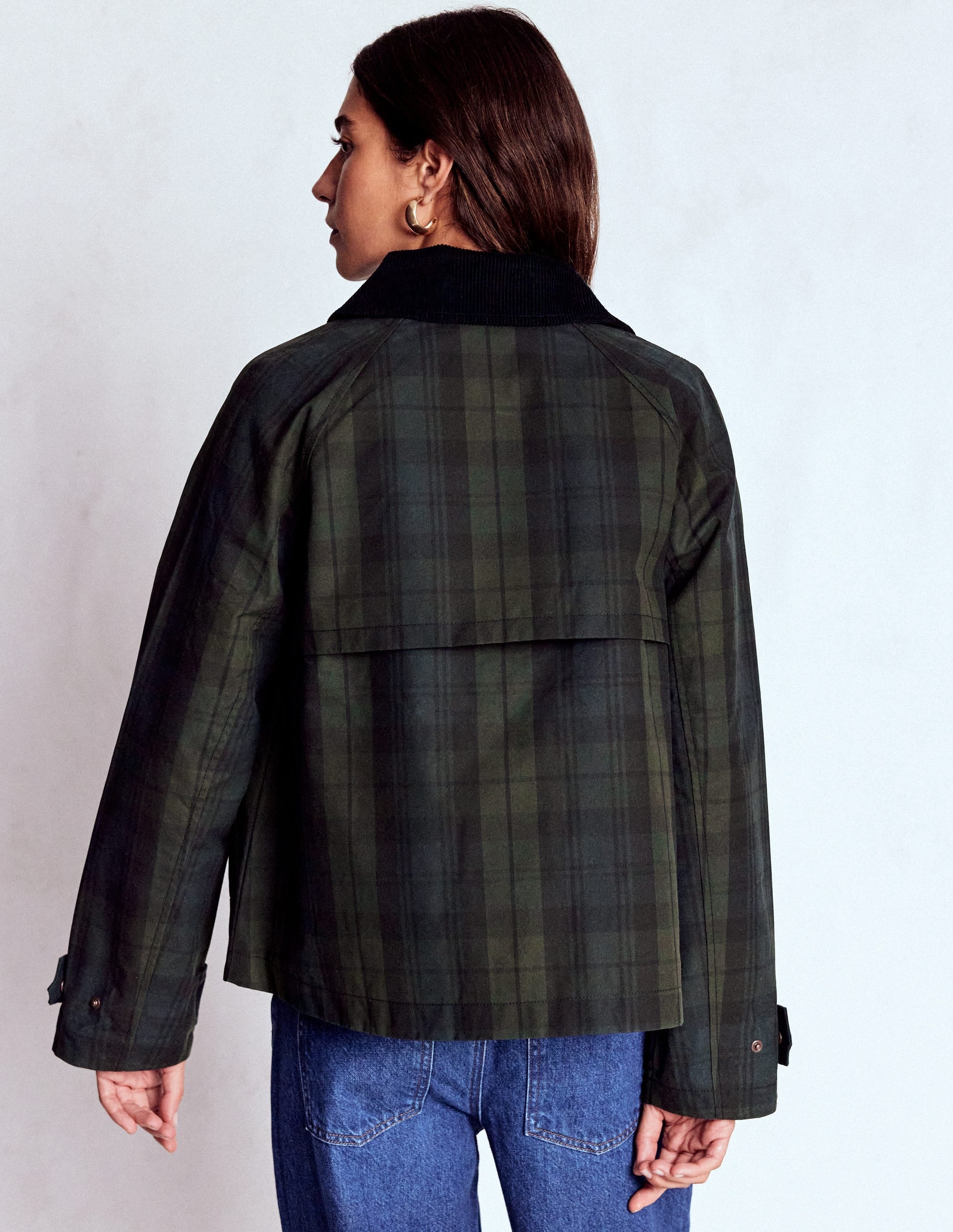 Raglan Wax Jacket-BLACKWATCH